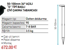 Bea D100-934C D Tipi Çivi Çakma Tabancası - Resim 2