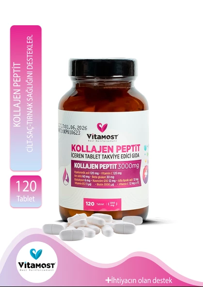 Vitamost Kollajen Peptit 120 TABLET ürün görseli 1