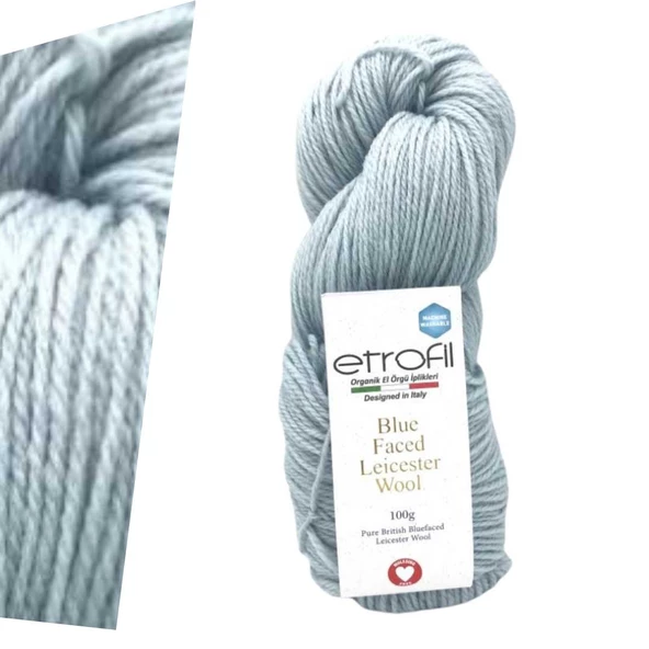 Etrofil Blue Faced Leicester Wool 75180 Pale Grey ürün görseli 1