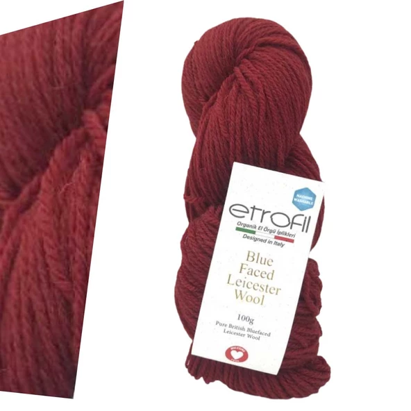 Etrofil Blue Faced Leicester Wool 73229 Bordeaux ürün görseli 1