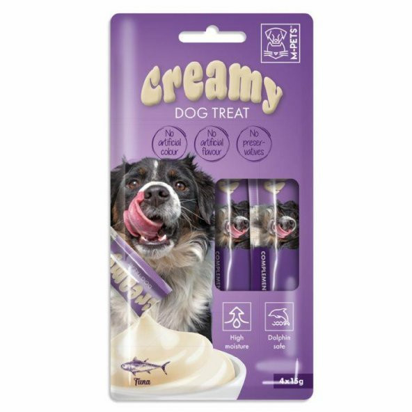 M-Pets Köpek Ödülü Creamy Ton Balıklı 4 x 15 Gr ürün görseli 1
