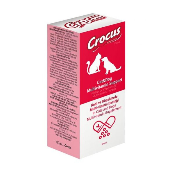 Crocus Kedi Köpek Multivitamin Destek 100ml ürün görseli 1