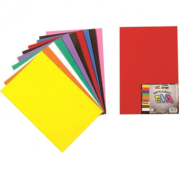Nova Color Eva Yapışkanlı 20x30 CM 10 Renk Yapışkanlı Eva ürün görseli 1