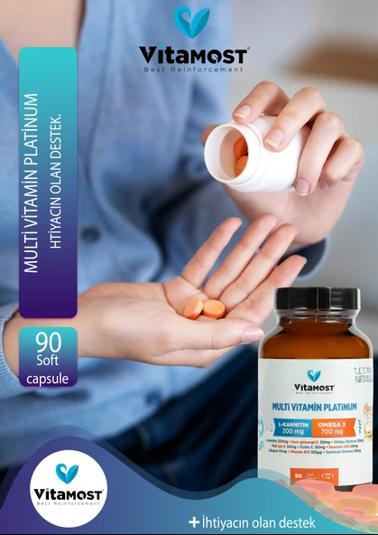 MULTİ VİTAMİN PLATİNUM 90 SOFT JEL KAPSÜL 1400 MG - Resim 2