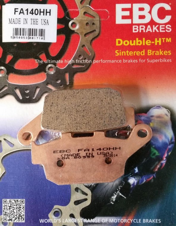 Ebc Fa140Hh 1990-2003 Honda XRV 750 Africa Twin Uyumlu Arka Fren Balatası (Abs siz) Sinterli Balata ürün görseli 1