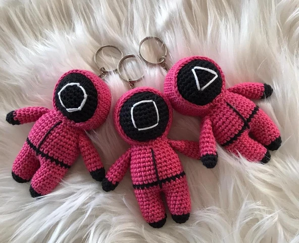 Squid Game Amigurumi Organik Anahtarlık Oyuncak ürün görseli 1