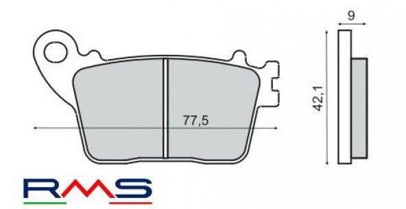 SUZUKI GSX-R 1000 2011 VE SONRASI ARKA FREN BALATA RMS ürün görseli 1