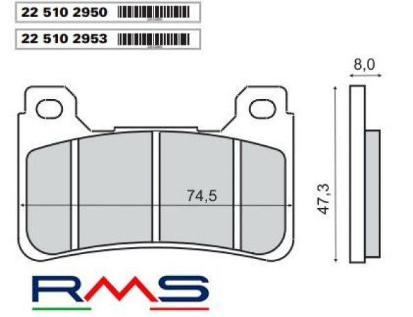 HONDA VFR 800 F 2014-2016 ÖN FREN BALATA RMS SİNTER METAL ürün görseli 1
