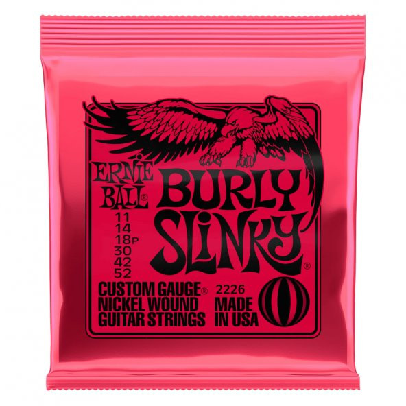 Ernie Ball 2226 Burly Slinky Electric Guitar Strings Elektro Gitar Teli 011-52 ürün görseli 1