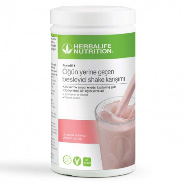Herbalife Formül 1 Ahududu ve Beyaz Çikolata Aromalı Besleyici Shake Karışımı ürün görseli 1