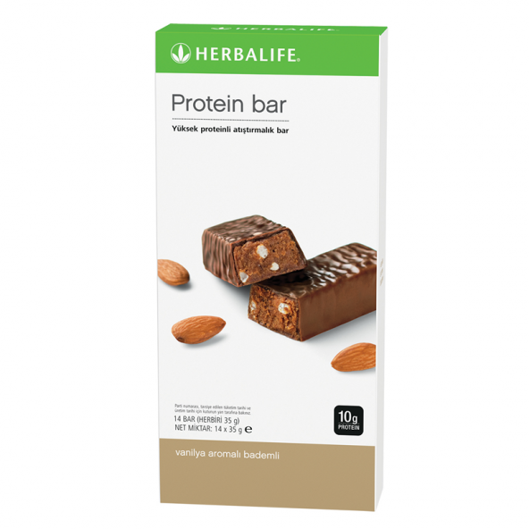 Herbalife Protein Bar Vanilya Aromalı Bademli 14 x 35g ürün görseli 1
