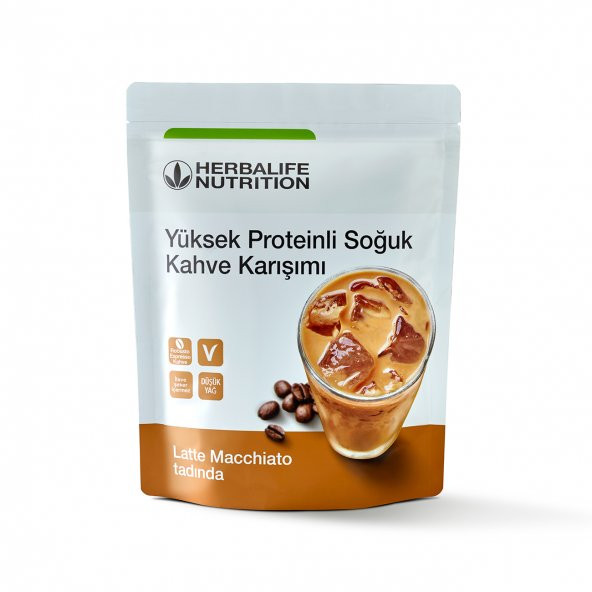 Herbalife Yüksek Proteinli Soğuk Kahve Karışımı Latte Macchiato Aromalı 308gr ürün görseli 1
