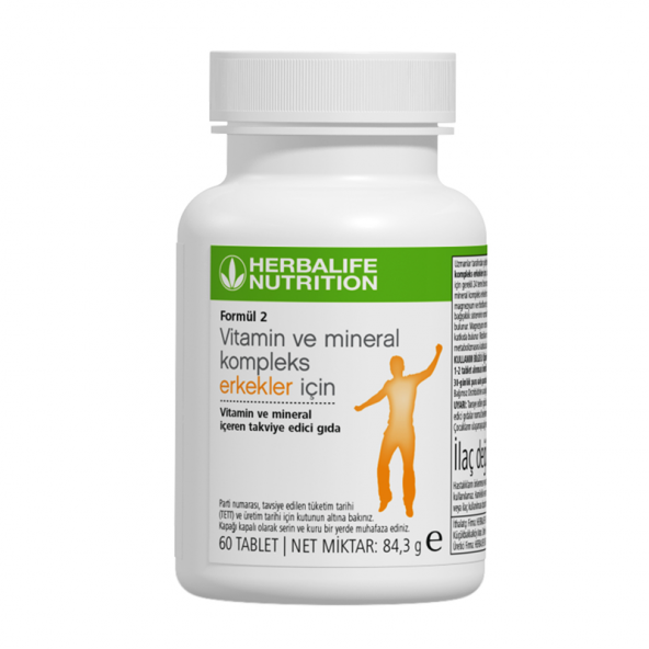 Herbalife F2 Formul 2 Vitamin ve Mineral Kompleks Erkekler İçin 60 tablet ürün görseli 1