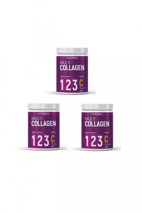 Voonka Multi Collagen Powder 300 gr x 3 ürün görseli 1