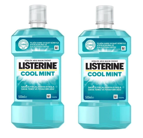 Listerine Cool Mint Gargara 500 ml 2 Adet ürün görseli 1