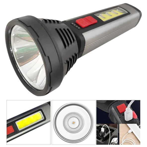El Feneri+Cob Led 5W Şarjlı Gold Orıon Nf-C49 ürün görseli 1