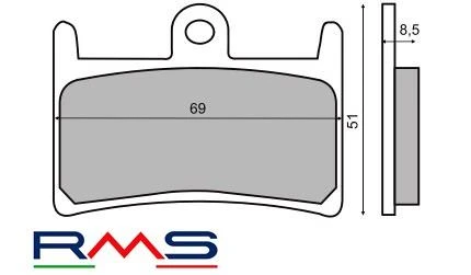 YAMAHA YZF R6 ÖN FREN BALATA RMS ürün görseli 1