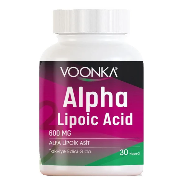 Voonka Alpha Lipoic Acid 600 mg 30 Kapsül ürün görseli 1