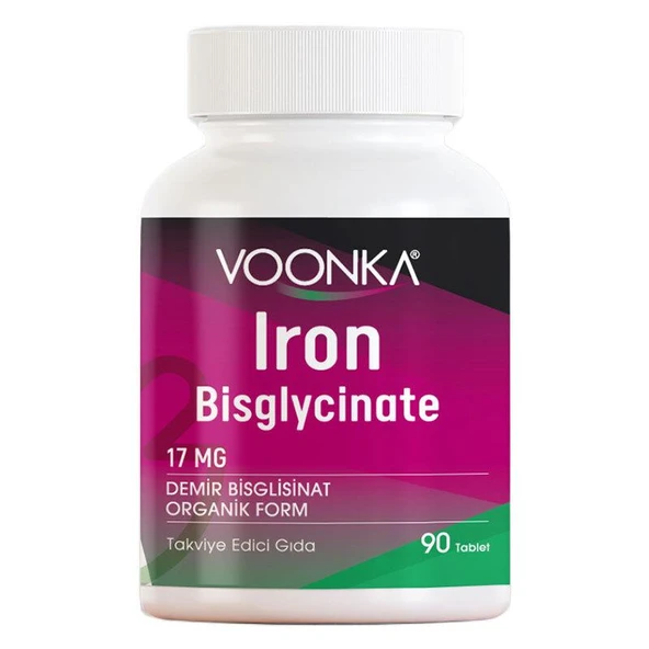 Voonka Iron Bisglycinate (Demir) 90 Tablet ürün görseli 1