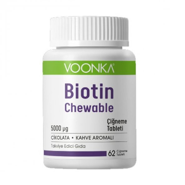 Voonka Biotin Chewable 62 Çiğneme Tableti ürün görseli 1