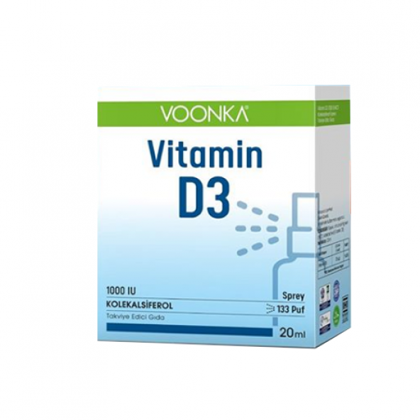 Voonka Vitamin D3 1000IU Sprey 20ml ürün görseli 1