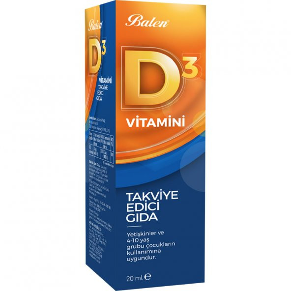 Balen D 3 Vitamini (Sıvı) 20 Ml ürün görseli 1