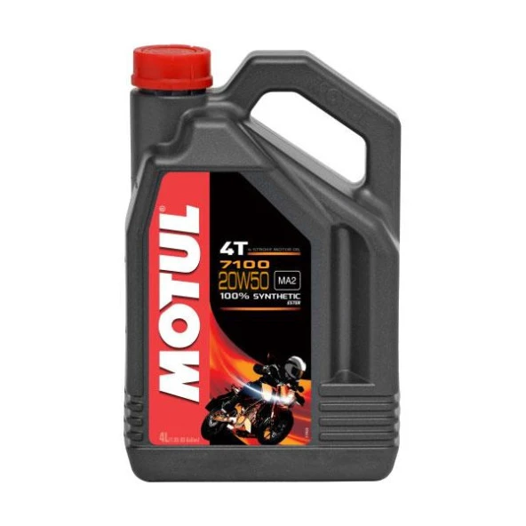 Motul 7100 20W50 4T Tam Sentetik Motosiklet Yağı 4L ürün görseli 1