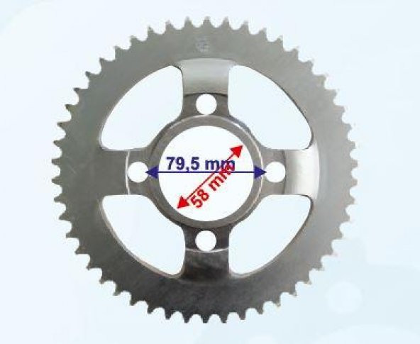 Mondial X-Treme 150 / 200 Arka Dişli 50T ürün görseli 1