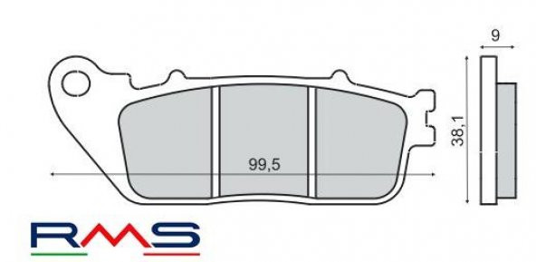 HONDA CROSSRUNNER ARKA FREN BALATA RMS ürün görseli 1