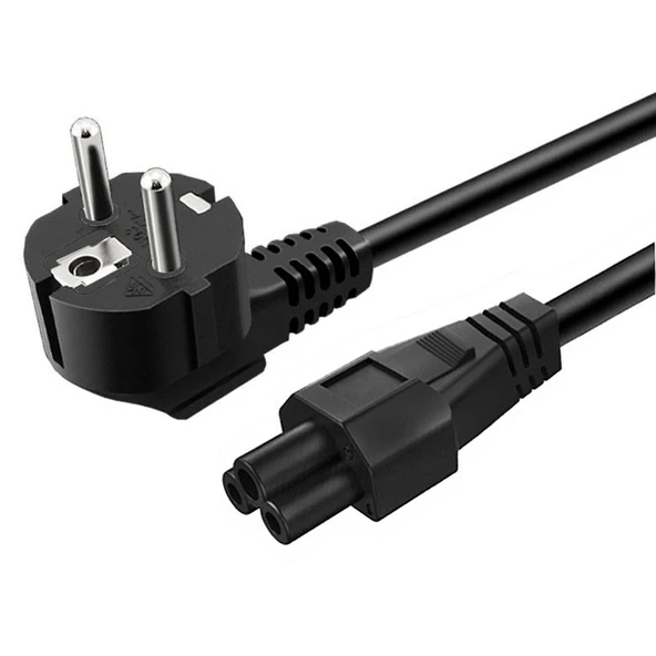 Notebook Laptop Güç Kablosu 3lü Yonca Epson Asus Acer Samsung Power Şarj Adaptörü ürün görseli 1
