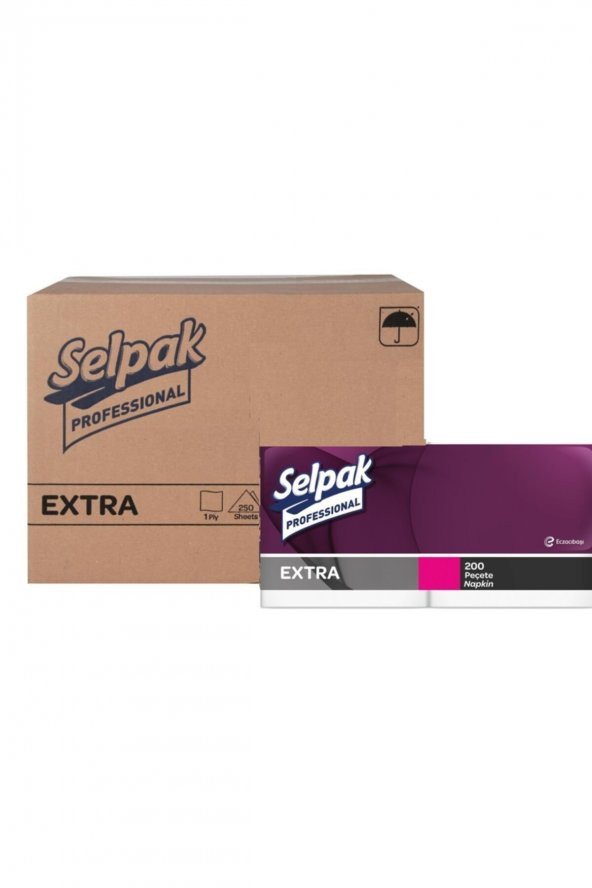 Selpak Extra Peçete 30x30 Kare 200x15 1 Koli ürün görseli 1