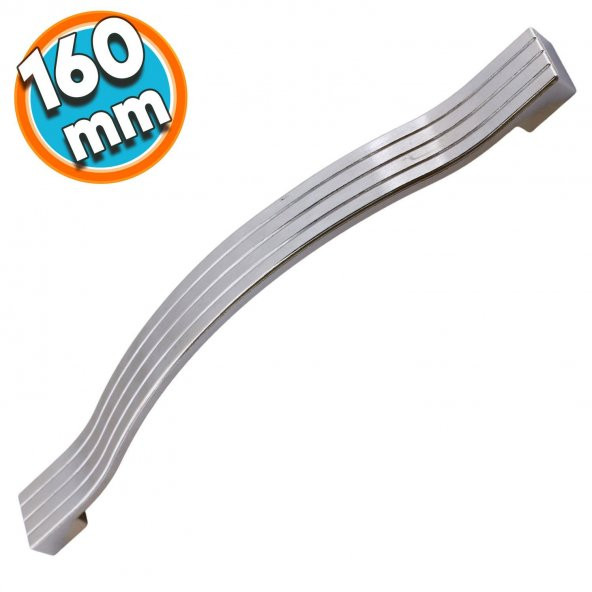 Mobilya Mutfak Dolabı Çekmece Kapı Dolap Kapak Kulpu Kulbu Krom 160 mm Metal Kulp ürün görseli 1
