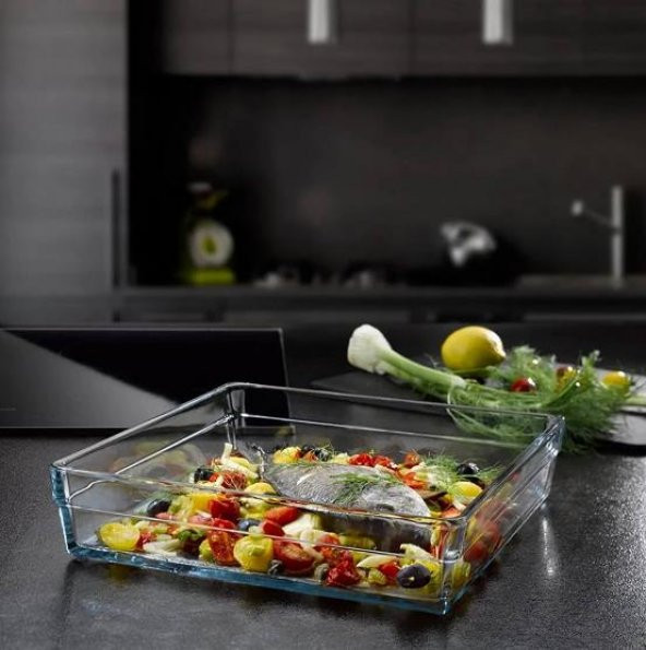 Paşabahçe 59314 Premium Kare Büyük Boy Borcam Fırın Tepsisi ürün görseli 1