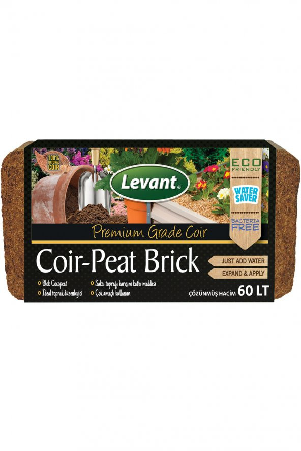 COCOPEAT 60LT SIKIŞTIRILMIŞ HİNDİSTAN CEVİZİ KABUĞU TORFU ürün görseli 1
