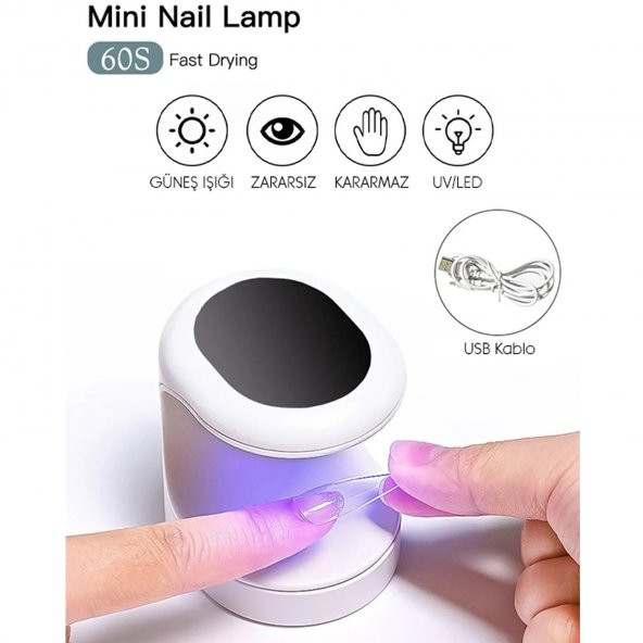 Mini Uv Led Işık Uv Led Lamba Tırnak Kurutucu Oje Tırnak Kurutma Makinesi ürün görseli 1