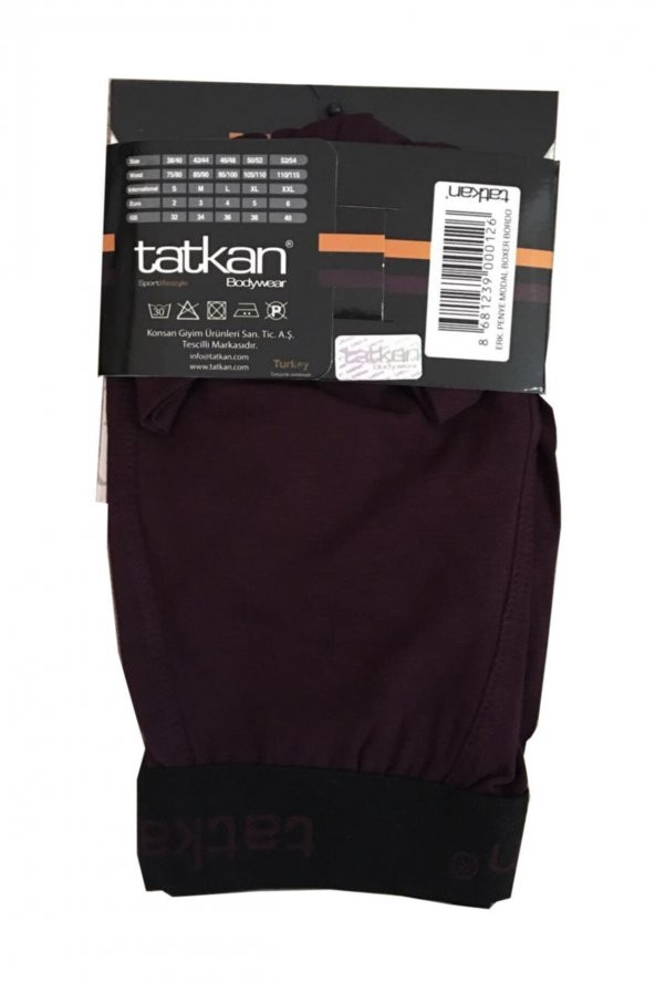 Lacivert Tekstil Erkek Boxer Modal Pamuklu Bordo ürün görseli 1
