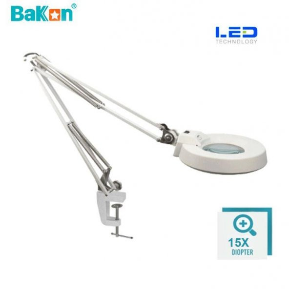 Bakon BK500C-15X 15w Led Akrobat Büyüteç 127 mm 15 Diopter Mercek ( Loop ) ürün görseli 1