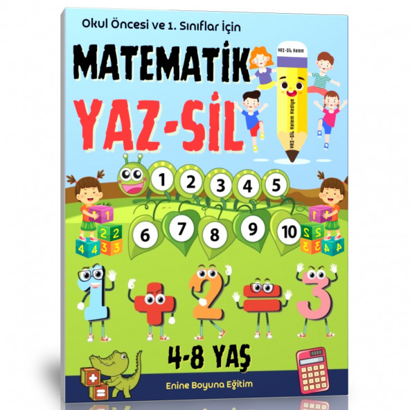 Okul Öncesi ve 1. Sınıflar İçin Matematik YAZ-SİL Kitabı ürün görseli 1