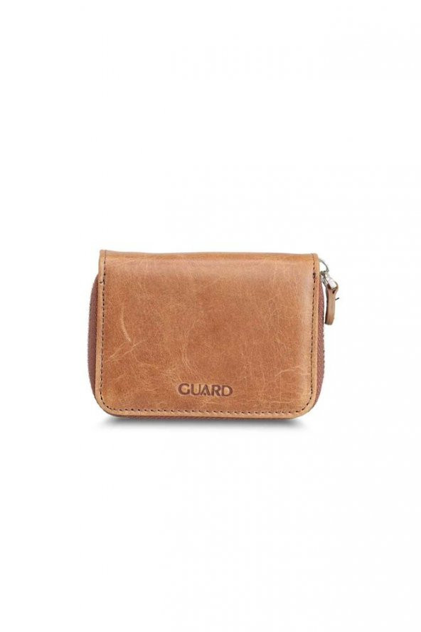 Guard Antik Taba Mini Bozuk Paralıklı Hakiki Deri Cüzdan Erkek / Kadın P2269 ürün görseli 1