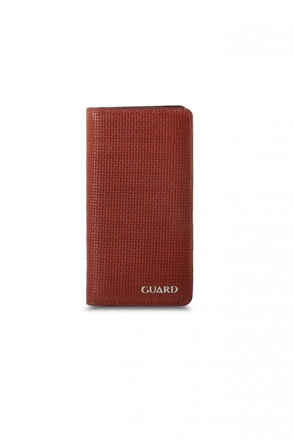 Guard Telefon Girişli Taba Lazer Baskı Hakiki Deri Erkek / Kadın Cüzdan P1420 ürün görseli 1