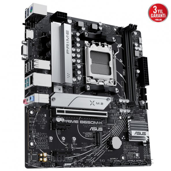 ASUS PRIME B650M-K DDR5 6400+OC HDMI VGA M.2 AM5 ürün görseli 1