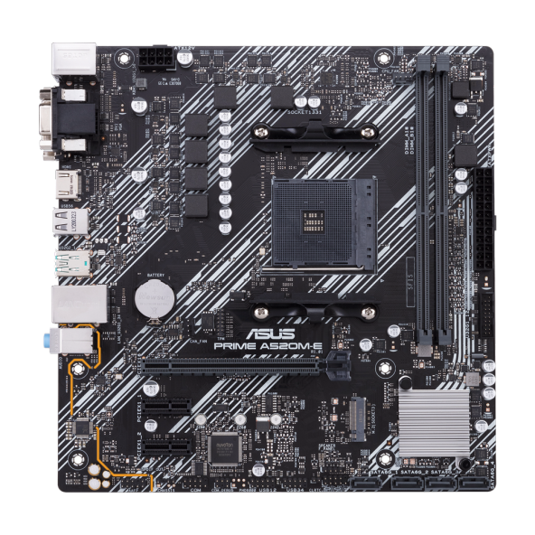 ASUS PRIME A520M-E CSM AMD A520 AM4 DDR4 4400 HDMI DVI VGA M2 USB3.2 mATX ASUS 5X PROTECTION III Ücretsiz Uzaktan Yönetim Yazilimi ürün görseli 1