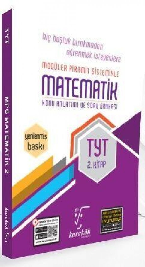 TYT Matematik Konu Anlatımı ve Soru Bankası 2. Kitap Karekök Yayınları ürün görseli 1