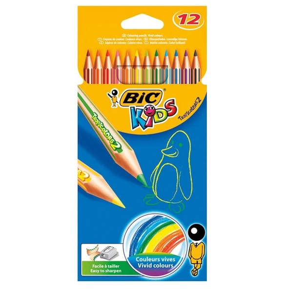 BIC TROPICOLORS KURUBOYA 12 RENK (832566) ürün görseli 1