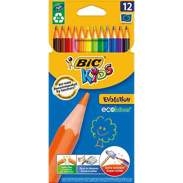 BIC EVOLUTION KURUBOYA 12 RENK (829029) ürün görseli 1
