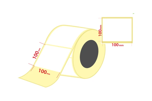 ERMET/UMUR/PIN TERMAL ETIKET RULOSU 100X100 500LU ürün görseli 1
