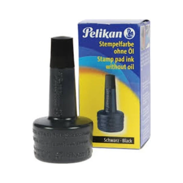PELIKAN ISTAMPA MUREKKEBI 28 ML SIYAH (351197) ürün görseli 1