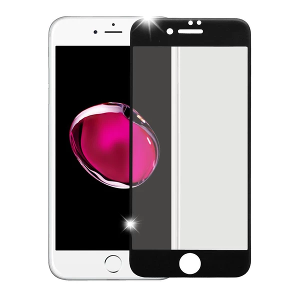 Bufalo iPhone 7 Plus / 8 Plus Ekran Koruyucu 9D Temperli Cam - Siyah ürün görseli 1