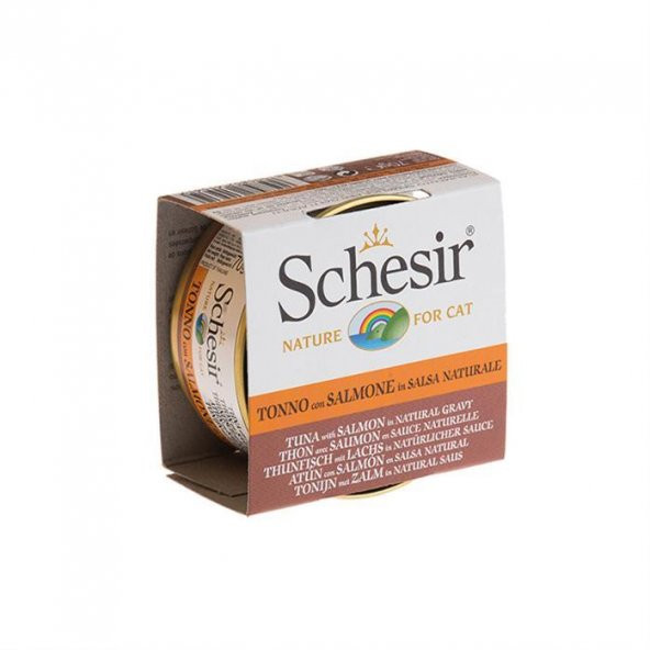 Schesir Soslu Tuna ve Somonlu Kedi Konservesi 70 Gr ürün görseli 1