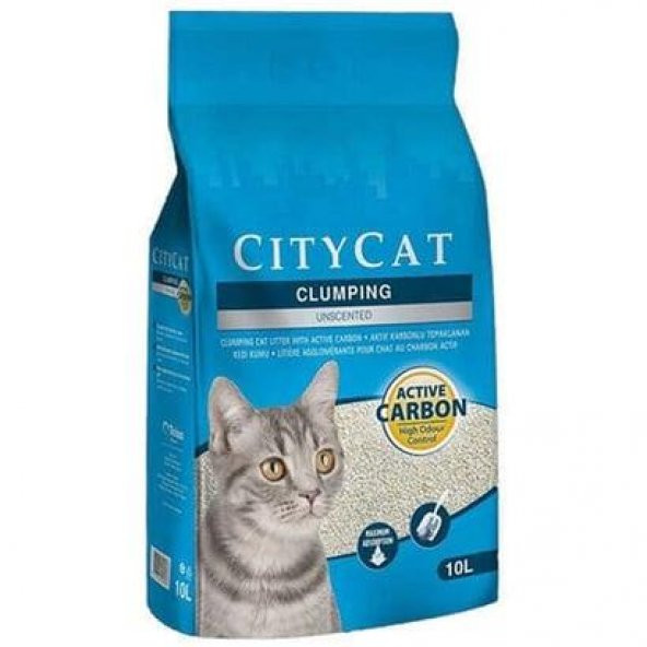 Sanicat City Cat Aktif Karbonlu Topaklanan Kedi Kumu 10 Lt ürün görseli 1
